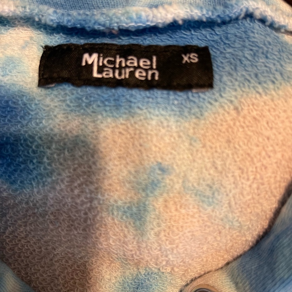 NWT Michael Lauren tie dyed hoodie size oversized XS - Picture 5 of 6